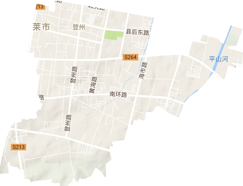 登州街道地形地图