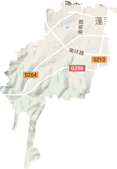 紫荆山街道地形地图