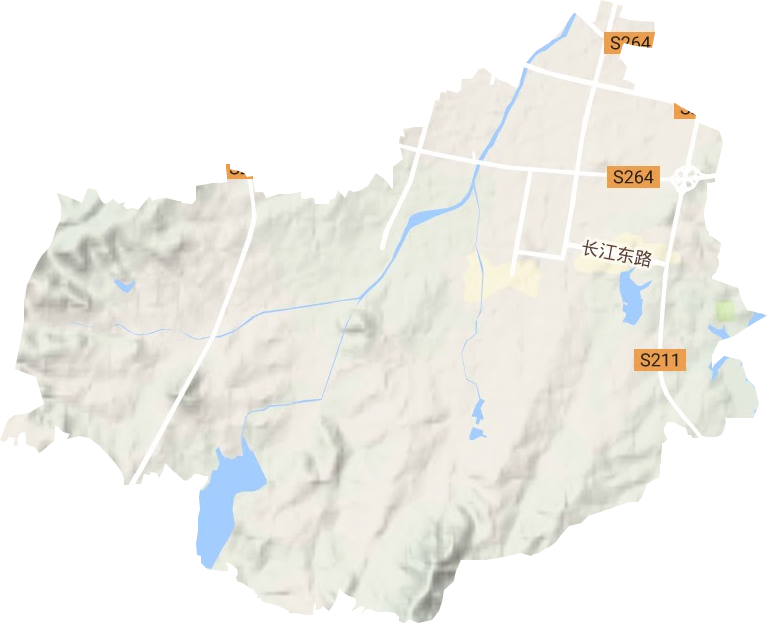 南王街道地形地图