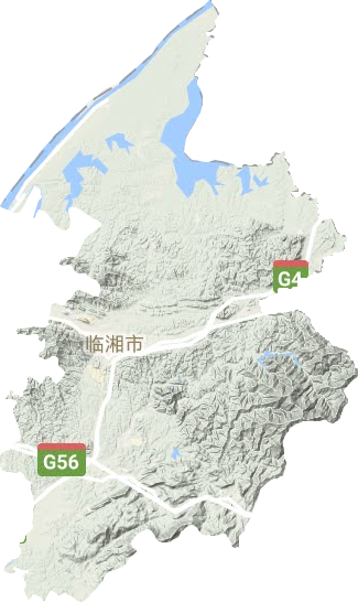 临湘市地形地图