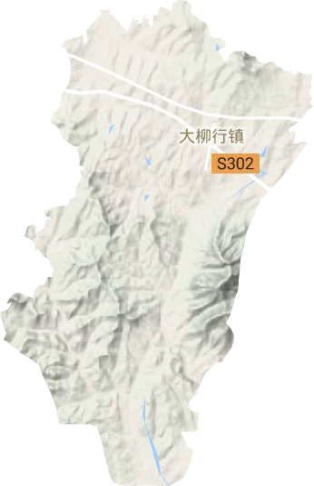 大柳行镇地形地图