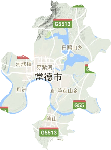 武陵区地形地图