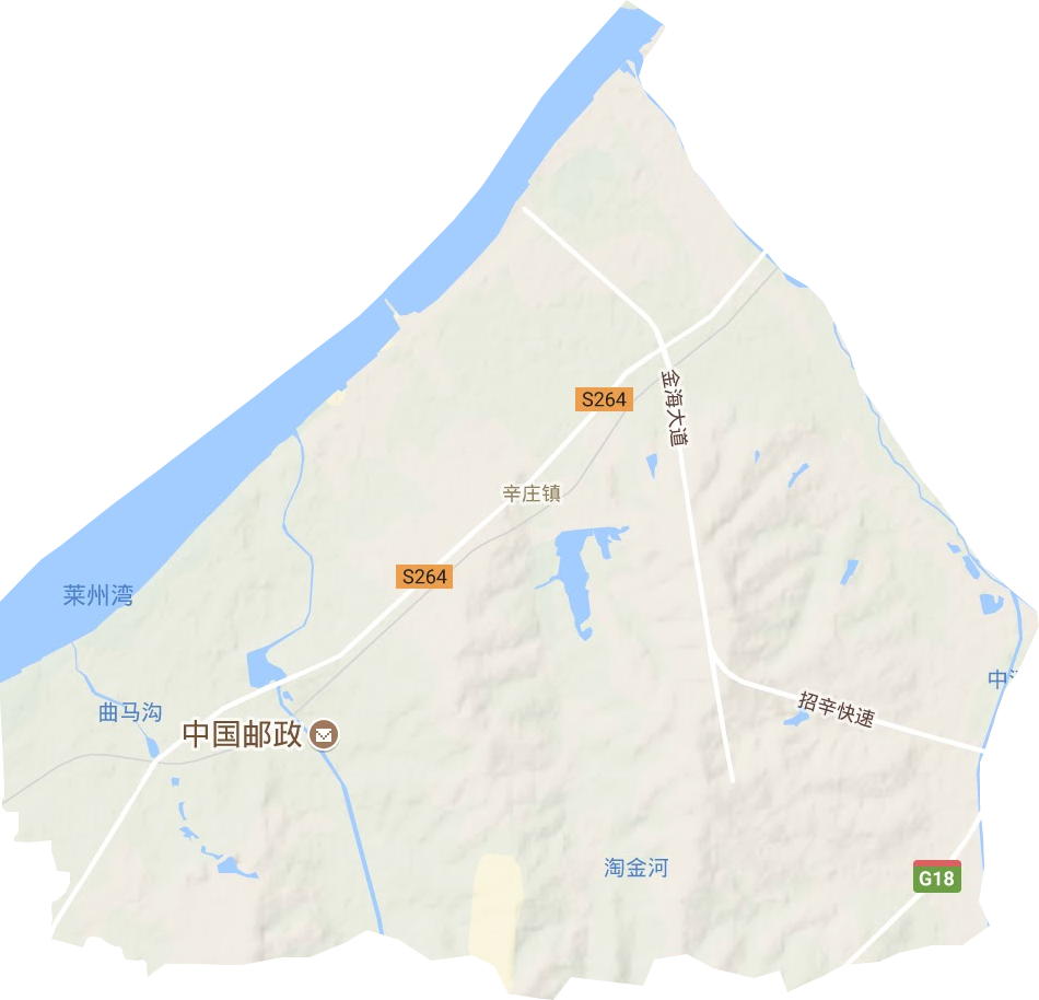 辛庄镇地形地图
