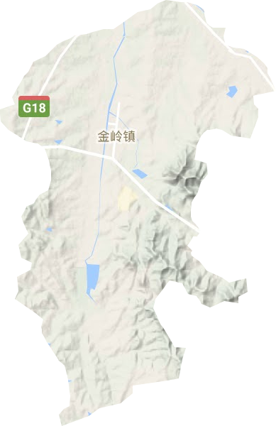 金岭镇地形地图