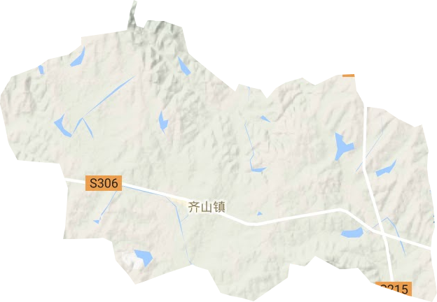 齐山镇地形地图