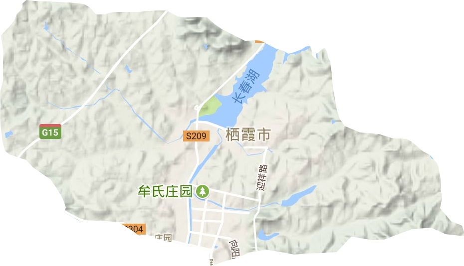庄园街道地形地图