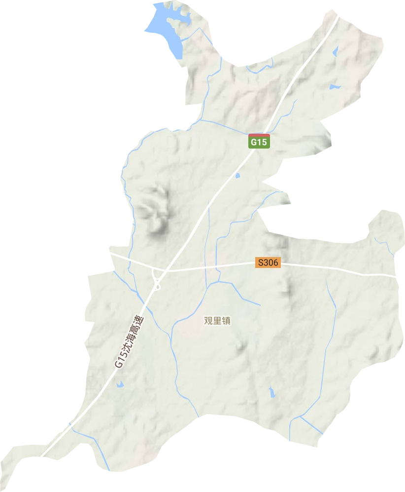观里镇地形地图