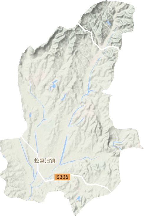 蛇窝泊镇地形地图