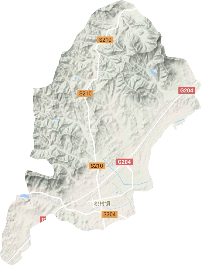 桃村镇地形地图