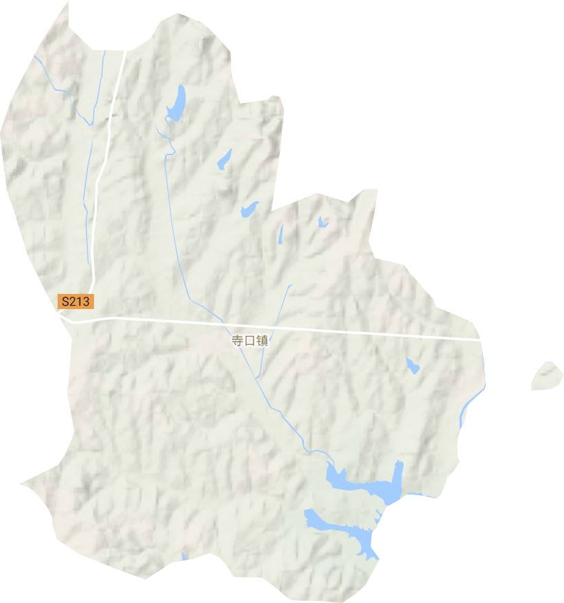 寺口镇地形地图