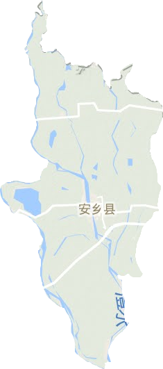 安乡县地形地图
