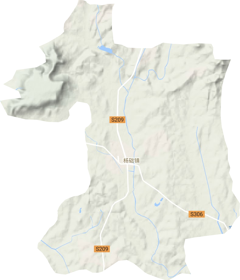 杨础镇地形地图