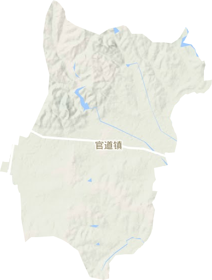 官道镇地形地图