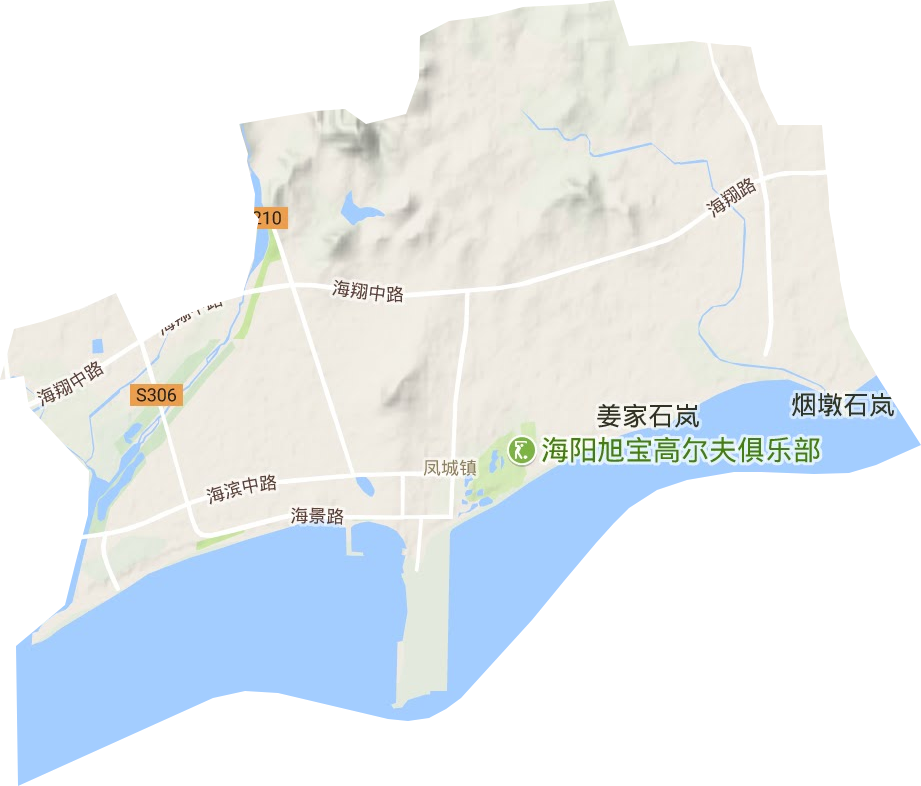 凤城街道地形地图