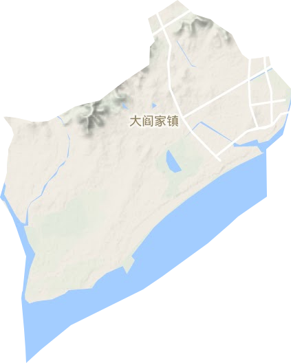 龙山街道地形地图