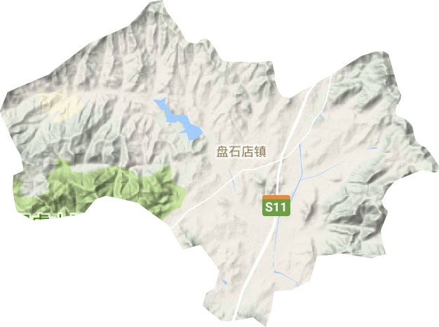 盘石店镇地形地图
