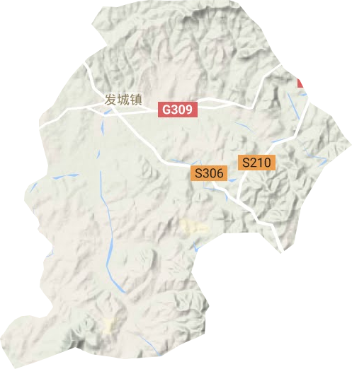 发城镇地形地图