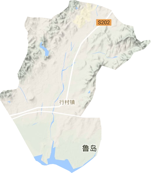 行村镇地形地图