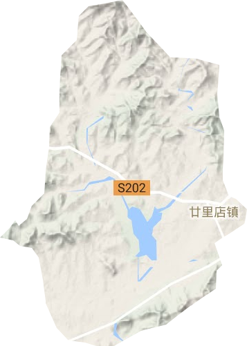 二十里店镇地形地图