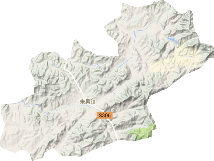 朱吴镇地形地图