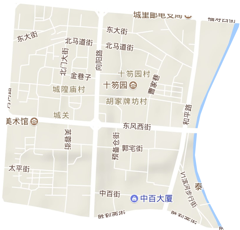 城关街道地形地图