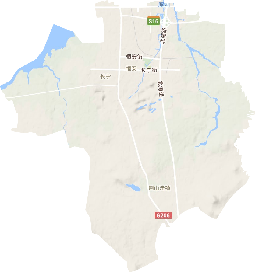 坊城街道地形地图