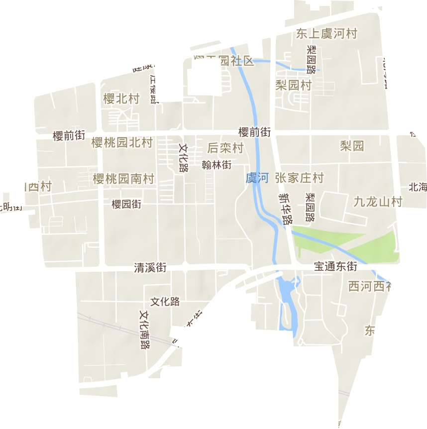 梨园街道地形地图