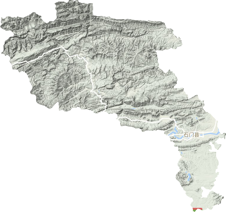 石门县地形地图