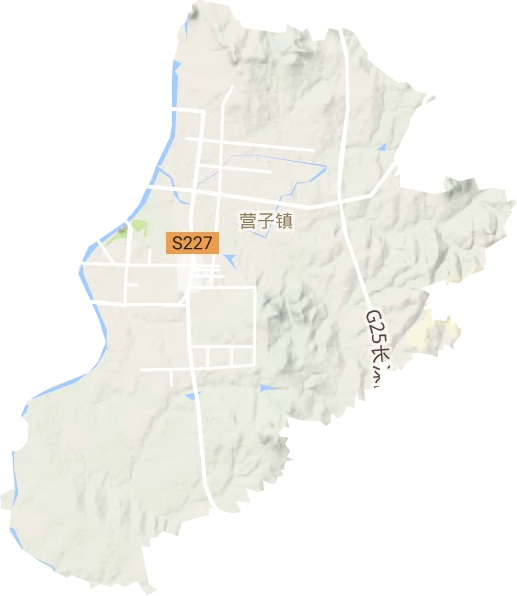 东城街道地形地图