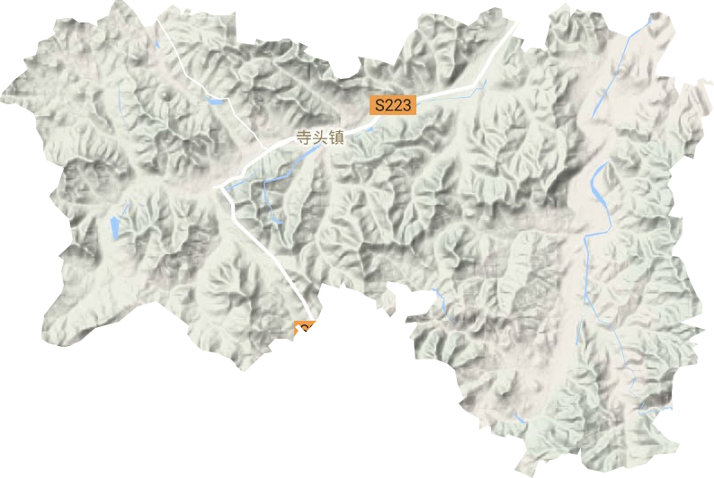 寺头镇地形地图