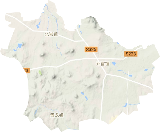 乔官镇地形地图