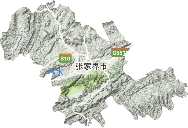 永定区地形地图