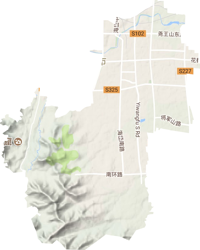 云门山街道地形地图