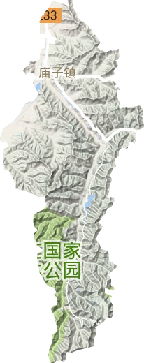 庙子镇地形地图