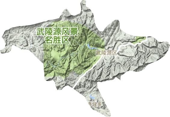 武陵源区地形地图