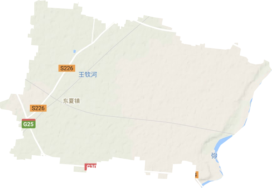 东夏镇地形地图
