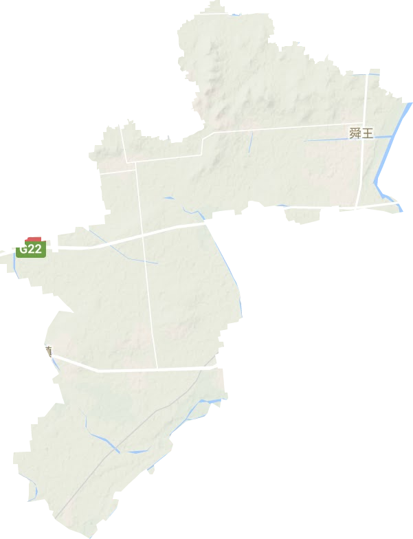 舜王街道地形地图