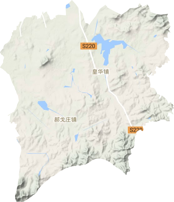 皇华镇地形地图
