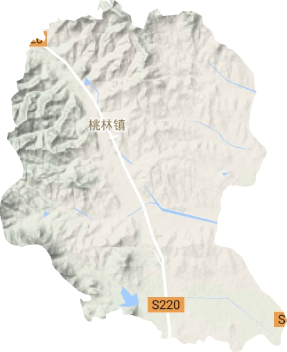 桃林镇地形地图