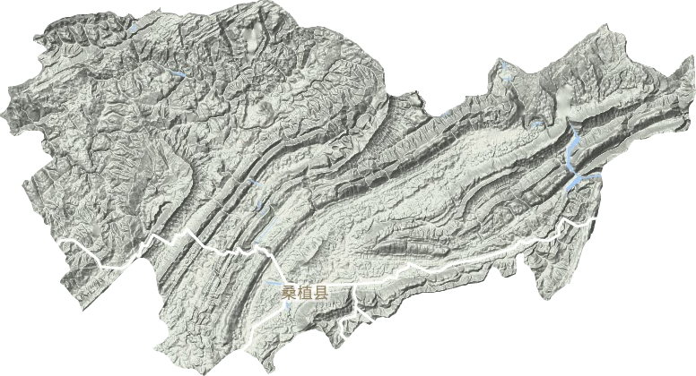桑植县地形地图