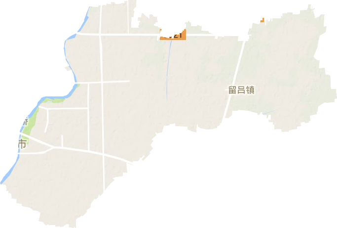 洛城街道地形地图