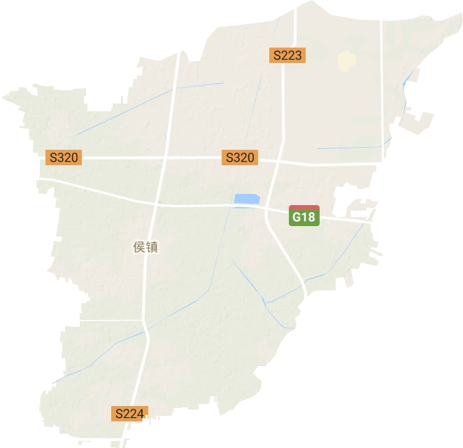 侯镇地形地图