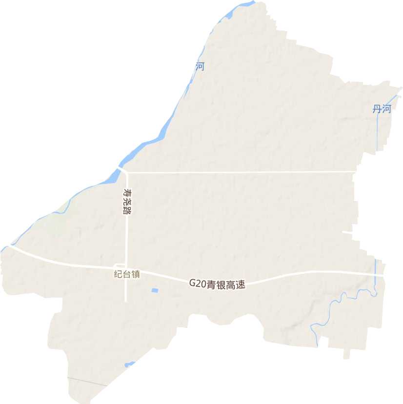 纪台镇地形地图