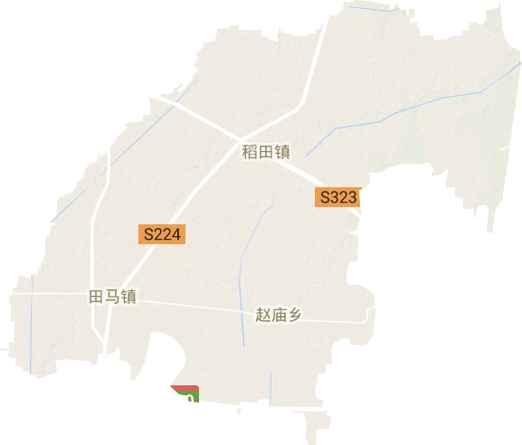 稻田镇地形地图