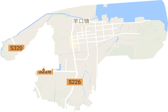 羊口镇地形地图