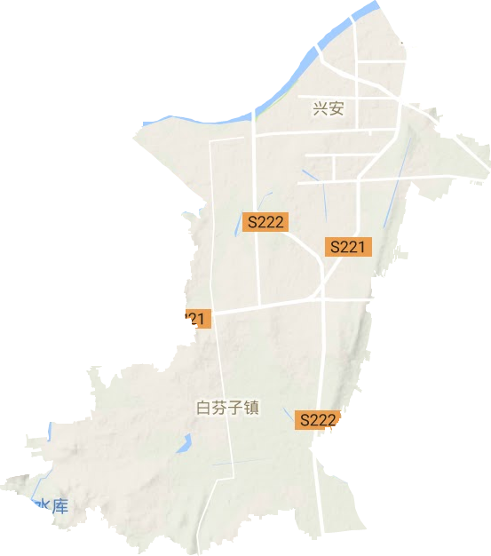兴安街道地形地图