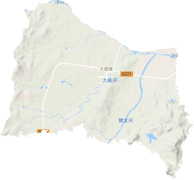 大盛镇地形地图