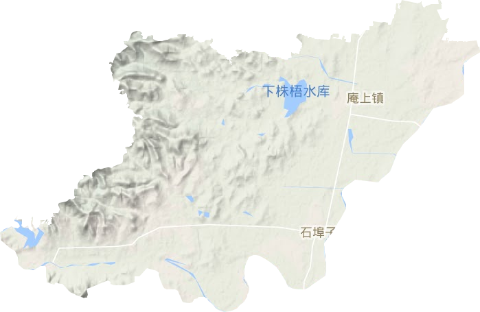 石埠子镇地形地图