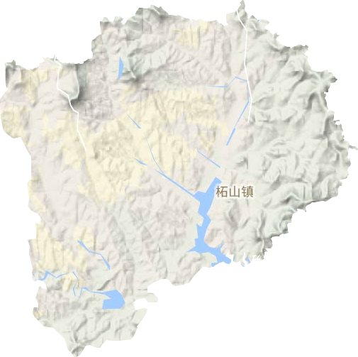 柘山镇地形地图