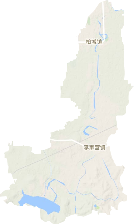 柏城镇地形地图